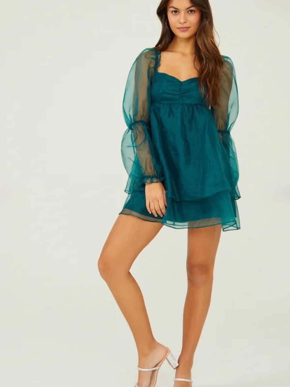 Altar'd State Ana Organza Babydoll Dress
